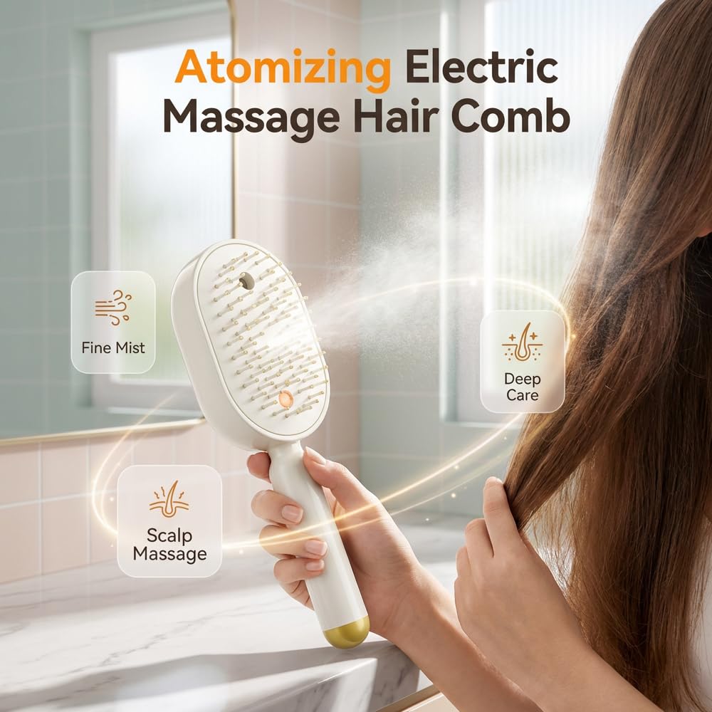 3-in-1 Electric Spray Air Cushion Massage Comb